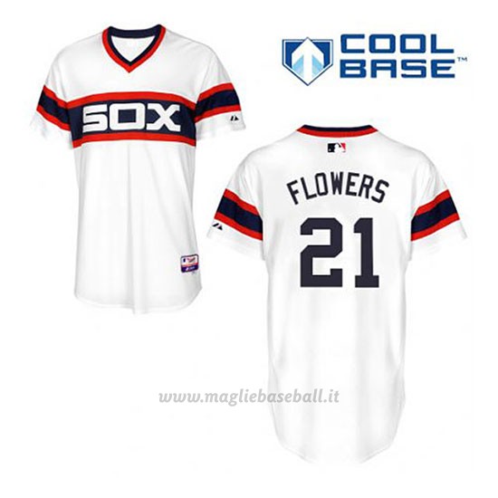 Maglia Baseball Uomo Chicago White Sox Tyler Flowers 21 Bianco Alterner Cool Base